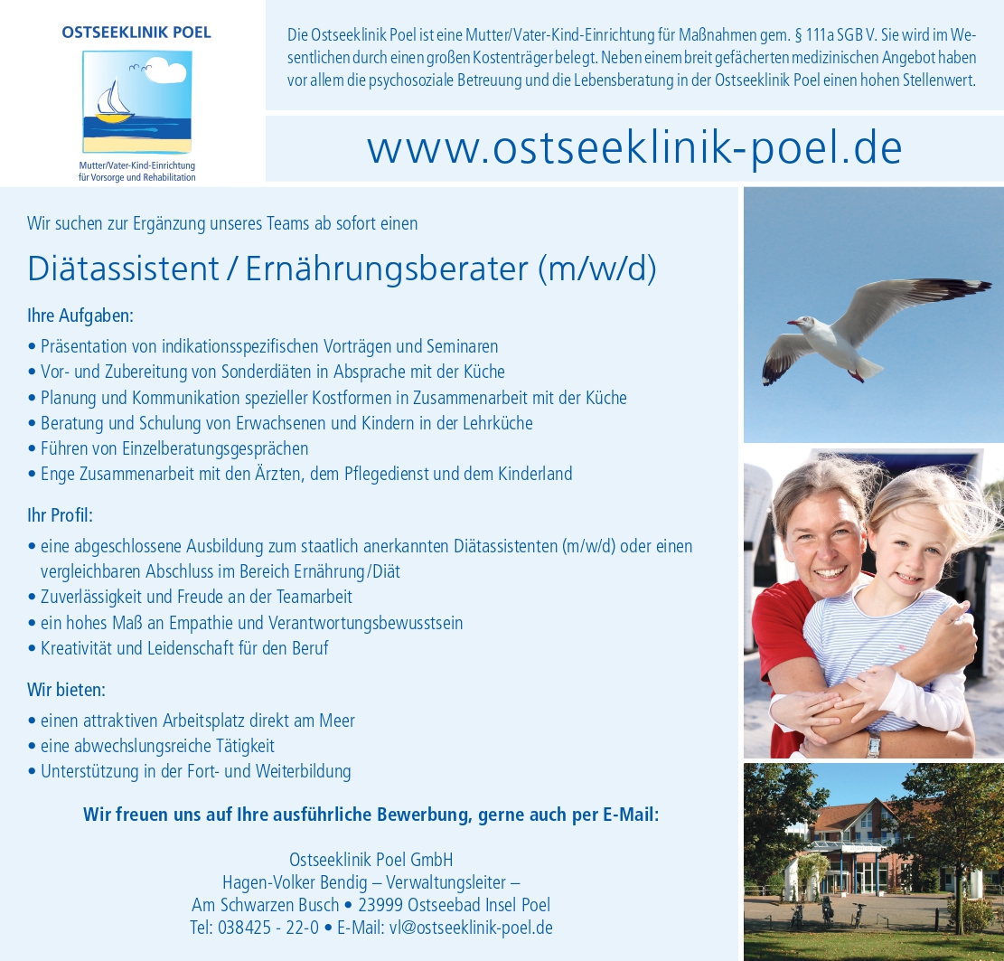 Diätassistent / Ernährungsberater (m/w/d)