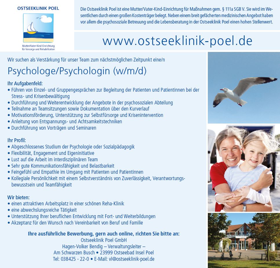Psychologe (w/m/d)